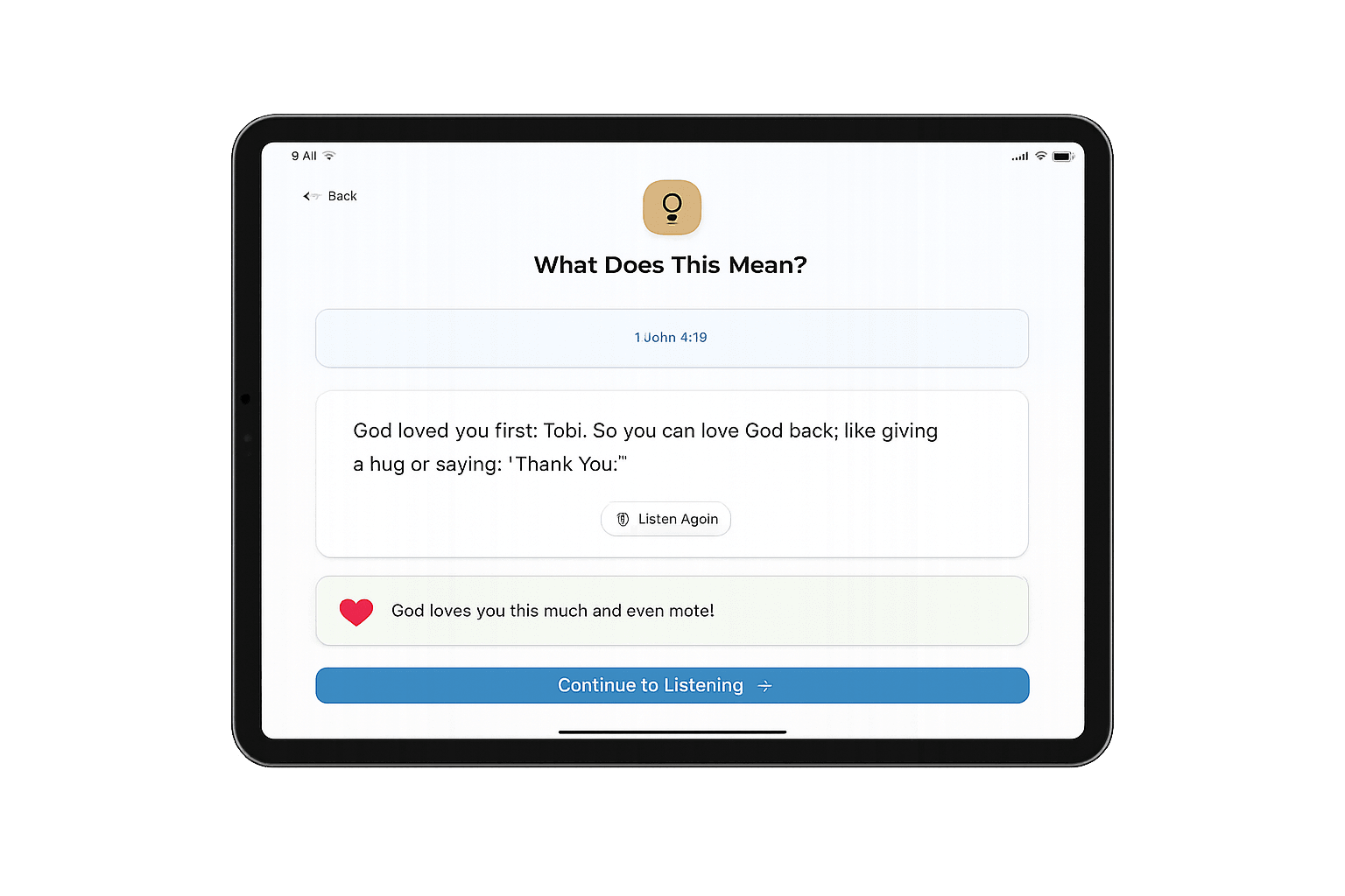 ScriptureSteps calm and safe design preview