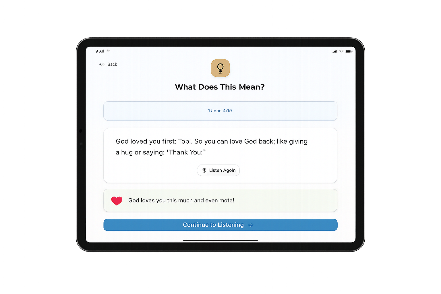 ScriptureSteps calm and safe design preview
